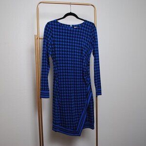 Michael Kors Blue Houndstooth Dress